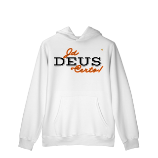 Nome do produto Já Deus Certo! - Moletom Prime Canguru