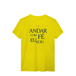 Nome do produto Andar com Fé Eu Vou - T-Shirt Quality
