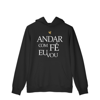 Nome do produto Andar com Fé Eu Vou - Moletom Prime Canguru