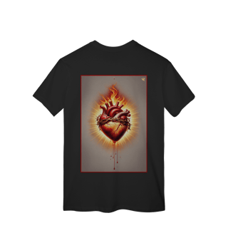 Nome do produto Sagrado Coração - T-Shirt Classic (costas)