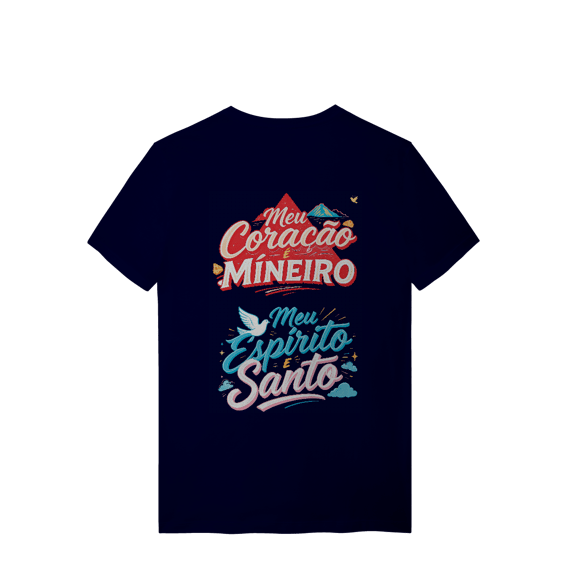 Coração Mineiro - T-Shirt Quality (costas)
