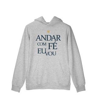 Nome do produto Andar com Fé Eu Vou - Moletom Prime Canguru