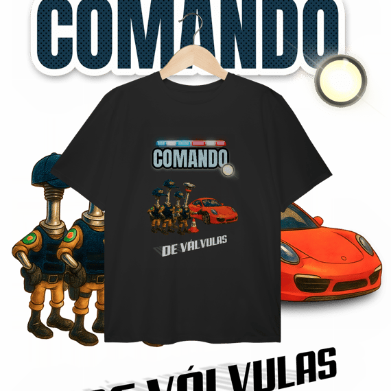 Camiseta Plus Size - Comando... de Válvulas - STT011