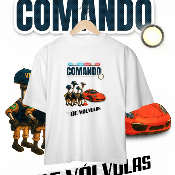Camiseta Oversized - Comando... de Válvulas - STT011