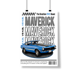 Nome do produto Poster Retrato - Maverick de Revista - STT016