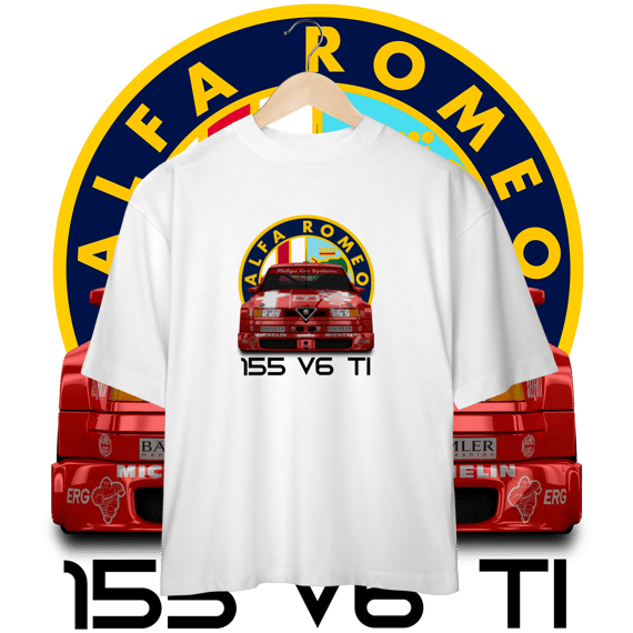 Camiseta Oversized - Alfa Romeo 155 V6 TI DTM - STT022