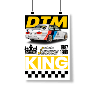 Nome do produto Poster Retrato - BMW M3 E30 DTM - STT025