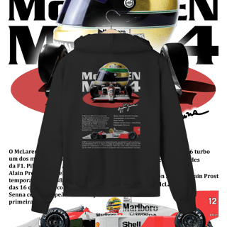 Nome do produto Moletom com Zíper Prime  - MP4/4 Ayrton Senna - STT012