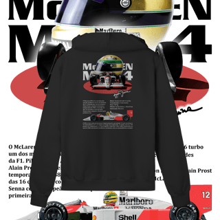 Nome do produto Moletom com Zíper Prime  - MP4/4 Ayrton Senna - STT012