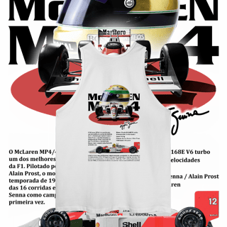 Nome do produto Regata Masculina - MP4/4 Ayrton Senna - STT012