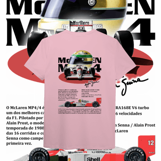 Nome do produto Camiseta Pima - MP4/4 Ayrton Senna - STT012