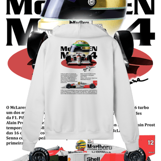 Nome do produto Moletom com Zíper Prime  - MP4/4 Ayrton Senna - STT012