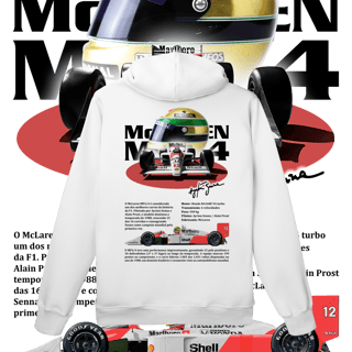 Nome do produto Moletom Canguru Prime - MP4/4 Ayrton Senna - STT012