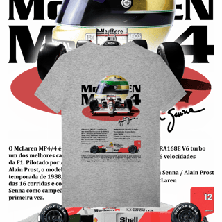 Nome do produto Camiseta Quality - MP4/4 Ayrton Senna - STT012