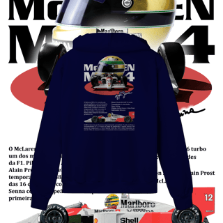 Nome do produto Moletom com Zíper Prime  - MP4/4 Ayrton Senna - STT012