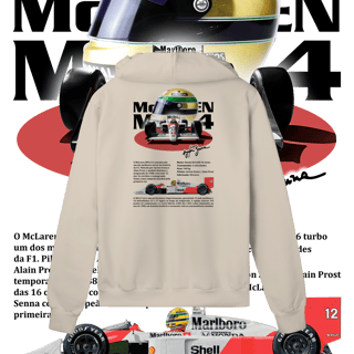 Nome do produto Moletom com Zíper Prime  - MP4/4 Ayrton Senna - STT012