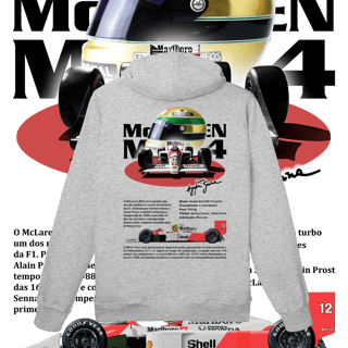 Nome do produto Moletom Canguru Prime - MP4/4 Ayrton Senna - STT012