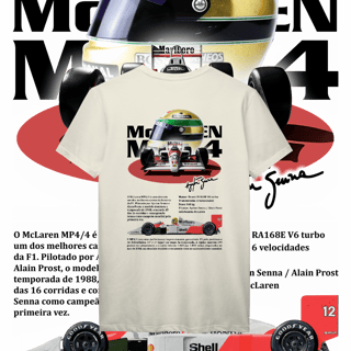Nome do produto Camiseta Prime - MP4/4 Ayrton Senna - STT012