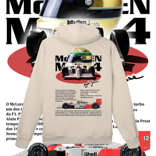 Nome do produto Moletom Canguru Prime - MP4/4 Ayrton Senna - STT012