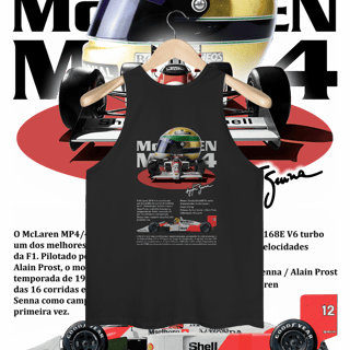 Nome do produto Regata Masculina - MP4/4 Ayrton Senna - STT012