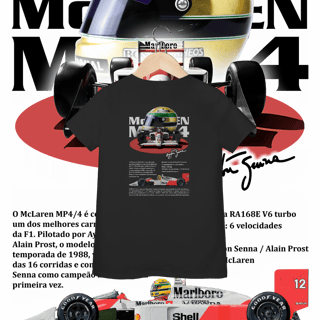 Nome do produto Baby Look Long Prime - MP4/4 Ayrton Senna - STT012