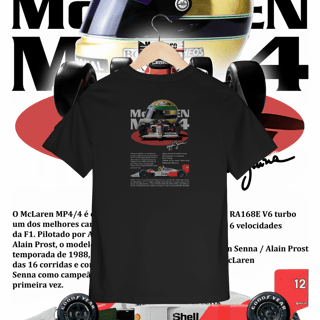 Nome do produto Camiseta Inf (2 a 8) - MP4/4 Ayrton Senna - STT012
