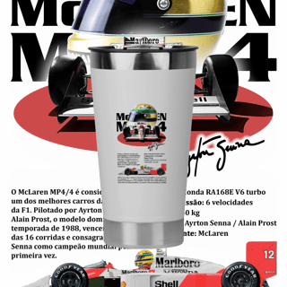 Nome do produto Copo Térmico - MP4/4 Ayrton Senna - STT012