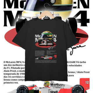 Nome do produto Camiseta Plus Size - MP4/4 Ayrton Senna - STT012