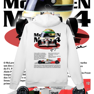 Nome do produto Moletom Canguru Prime - MP4/4 Ayrton Senna - STT012