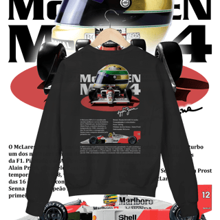 Nome do produto Moletom Blusão Prime - MP4/4 Ayrton Senna - STT012