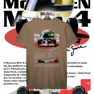 Nome do produto Camiseta Prime - MP4/4 Ayrton Senna - STT012