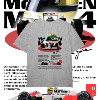 Nome do produto Camiseta Plus Size - MP4/4 Ayrton Senna - STT012