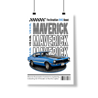 Nome do produto Poster Retrato - Maverick de Revista - STT016