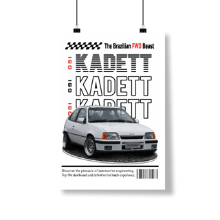 Nome do produto Poster Retrato - Kadett de Revista - STT018