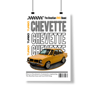 Nome do produto Poster Retrato - Chevette de Revista - STT008
