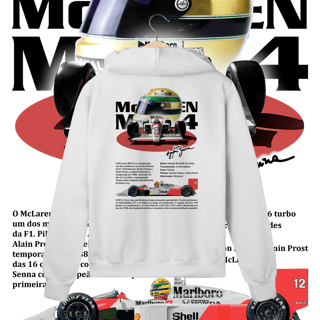 Nome do produto Moletom com Zíper Prime  - MP4/4 Ayrton Senna - STT012