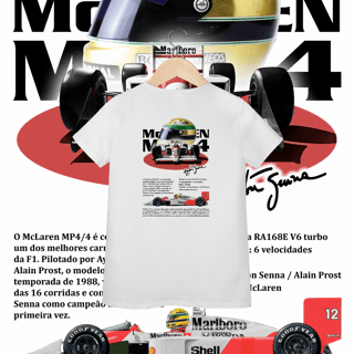 Nome do produto Baby Look Long Prime - MP4/4 Ayrton Senna - STT012