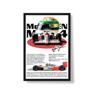 Nome do produto Poster Retrato - MP4/4 Ayrton Senna - STT012