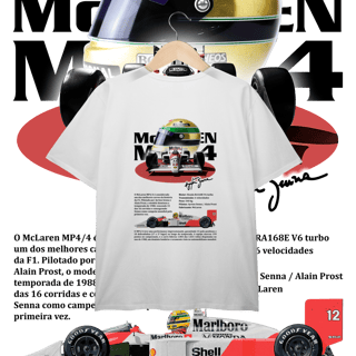 Nome do produto Camiseta Plus Size - MP4/4 Ayrton Senna - STT012