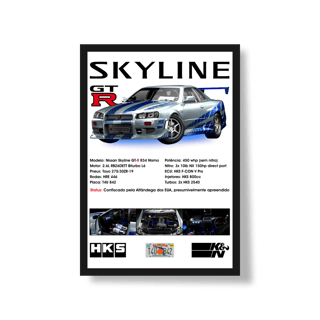 Nome do produto Poster Retrato - West Coast Brian Skyline - STT024