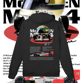 Nome do produto Moletom Canguru Prime - MP4/4 Ayrton Senna - STT012