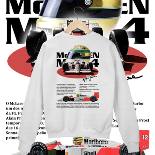 Nome do produto Moletom Blusão Prime - MP4/4 Ayrton Senna - STT012