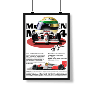 Nome do produto Poster Retrato - MP4/4 Ayrton Senna - STT012