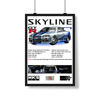 Nome do produto Poster Retrato - West Coast Brian Skyline - STT024