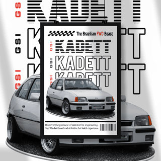Nome do produto Poster Retrato - Kadett de Revista - STT018