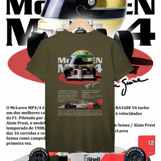 Nome do produto Camiseta Prime - MP4/4 Ayrton Senna - STT012