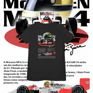 Nome do produto Baby Look Long Prime - MP4/4 Ayrton Senna - STT012
