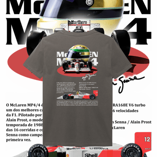 Nome do produto Camiseta Estonada - MP4/4 Ayrton Senna - STT012