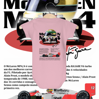 Nome do produto Body Infantil - MP4/4 Ayrton Senna - STT012