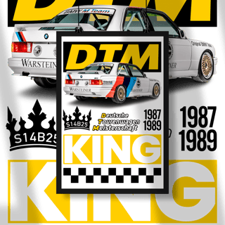 Nome do produto Poster Retrato - BMW M3 E30 DTM - STT025